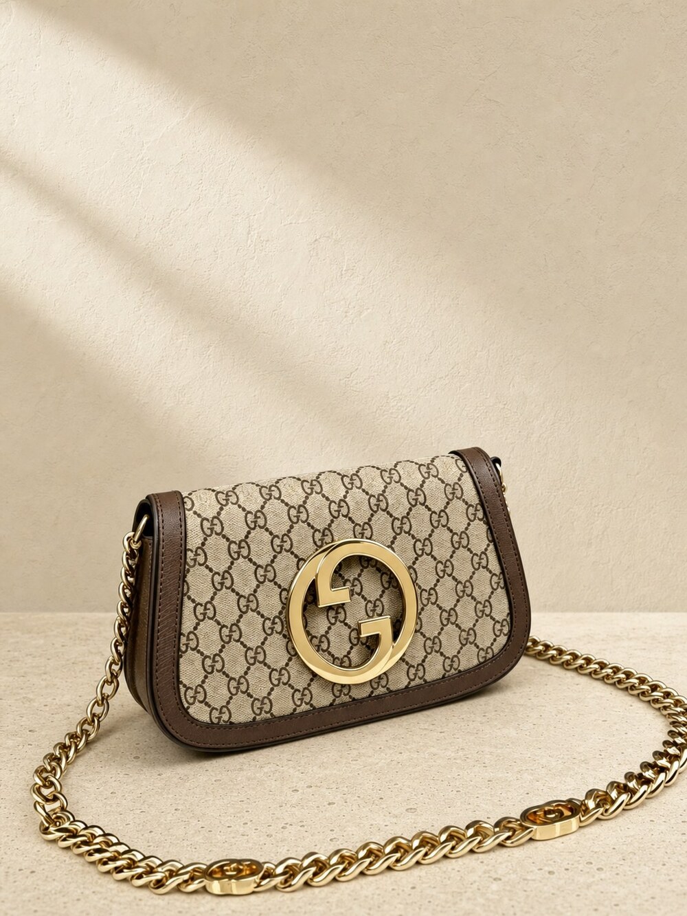 Brown Canvas Shoulder Carry Bag | Gucci Blondie Medium